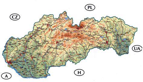 Mapa západného Slovenska s vyznačenými stavebnými lokalitami